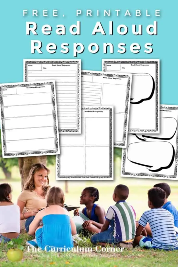 Download these free read aloud listening response pages to share with your students as you read in class.