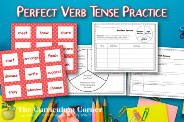 Perfect Verb Tense Activity - The Curriculum Corner 4-5-6
