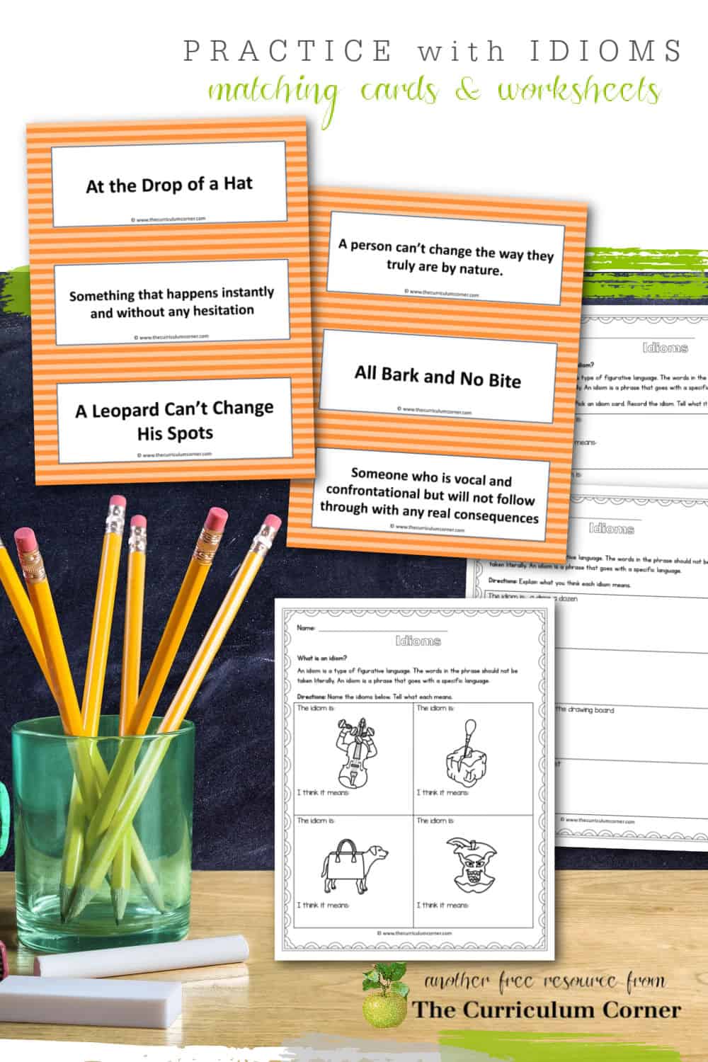 Practice With Idioms The Curriculum Corner 4 5 6