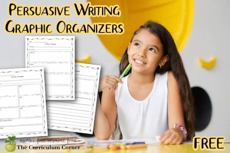persuasive writing graphic organizers the curriculum corner 4 5 6