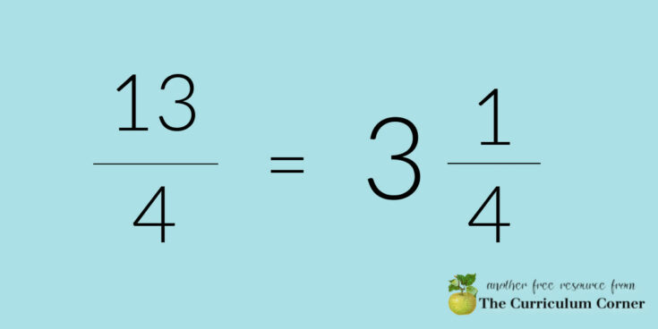 Improper Fractions Scoot - The Curriculum Corner 4-5-6