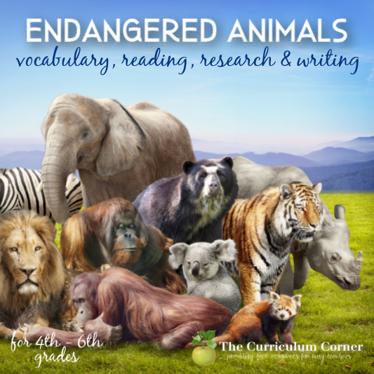 Literacy Centers: Endangered Animals - The Curriculum Corner 4-5-6 Literacy Centers: Endangered Animals - The Curriculum Corner 4-5-6