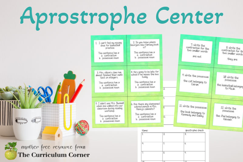 This apostrophe review center is designed to provide you with a check of apostrophe use skills.