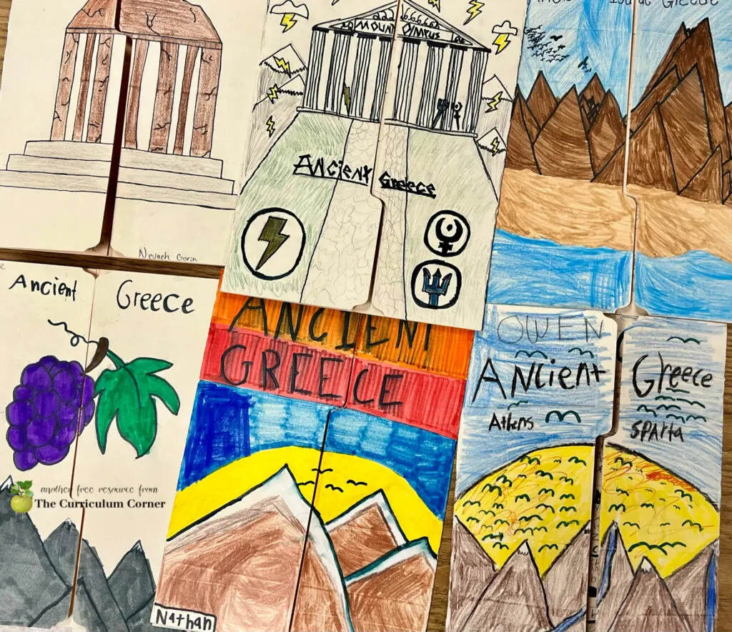 Students can create their own ancient Greece magic folder to share their learning using this project.