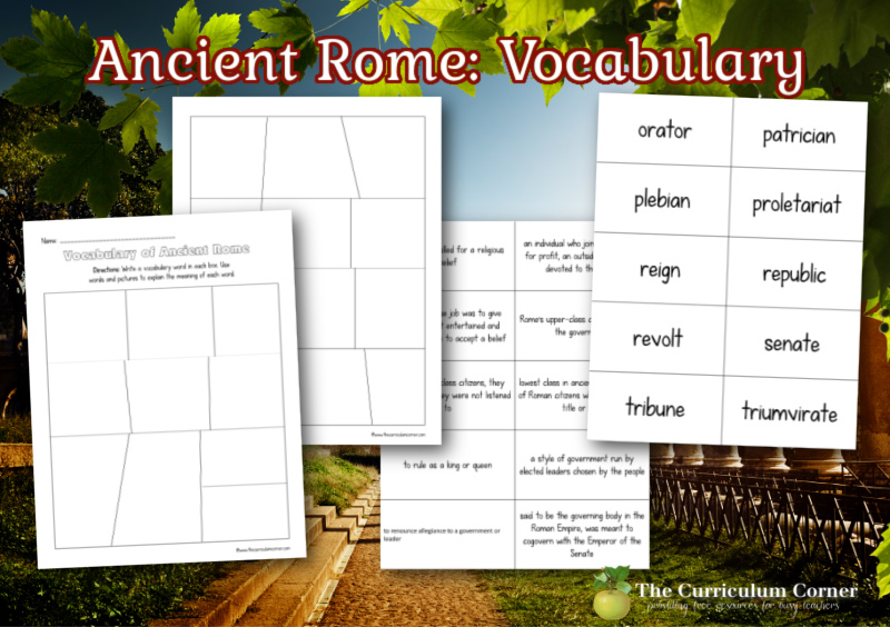 These vocabulary of Ancient Rome resources are designed for you to use in the way that fits your classroom best.