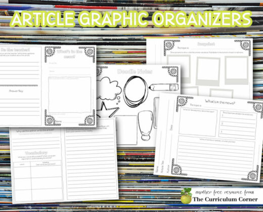 Magazine Article Graphic Organizers - The Curriculum Corner 4-5-6