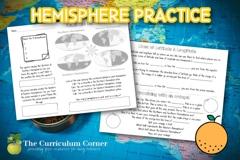 Hemisphere introduction practice pages