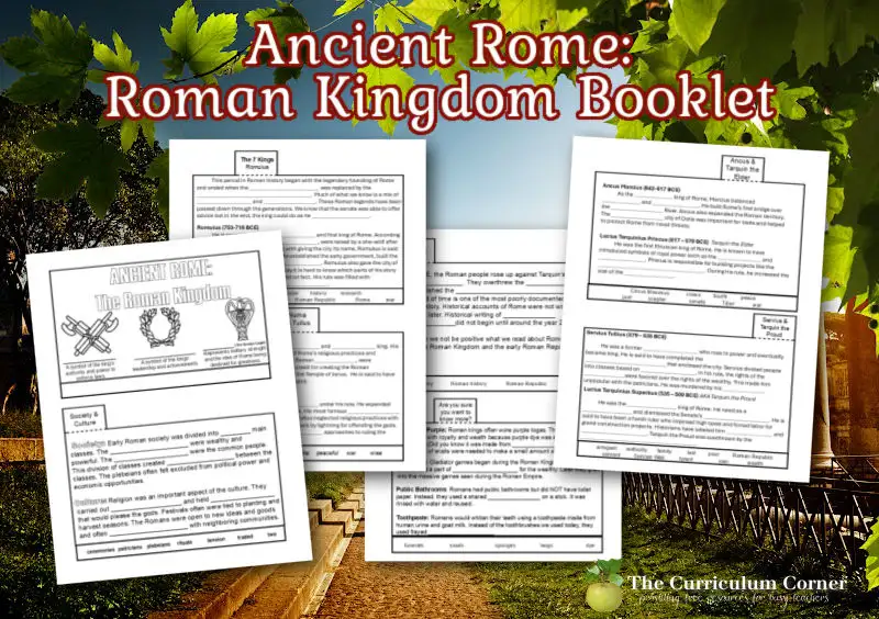Roman Kingdom Booklet for 6th and 7th grade teachers