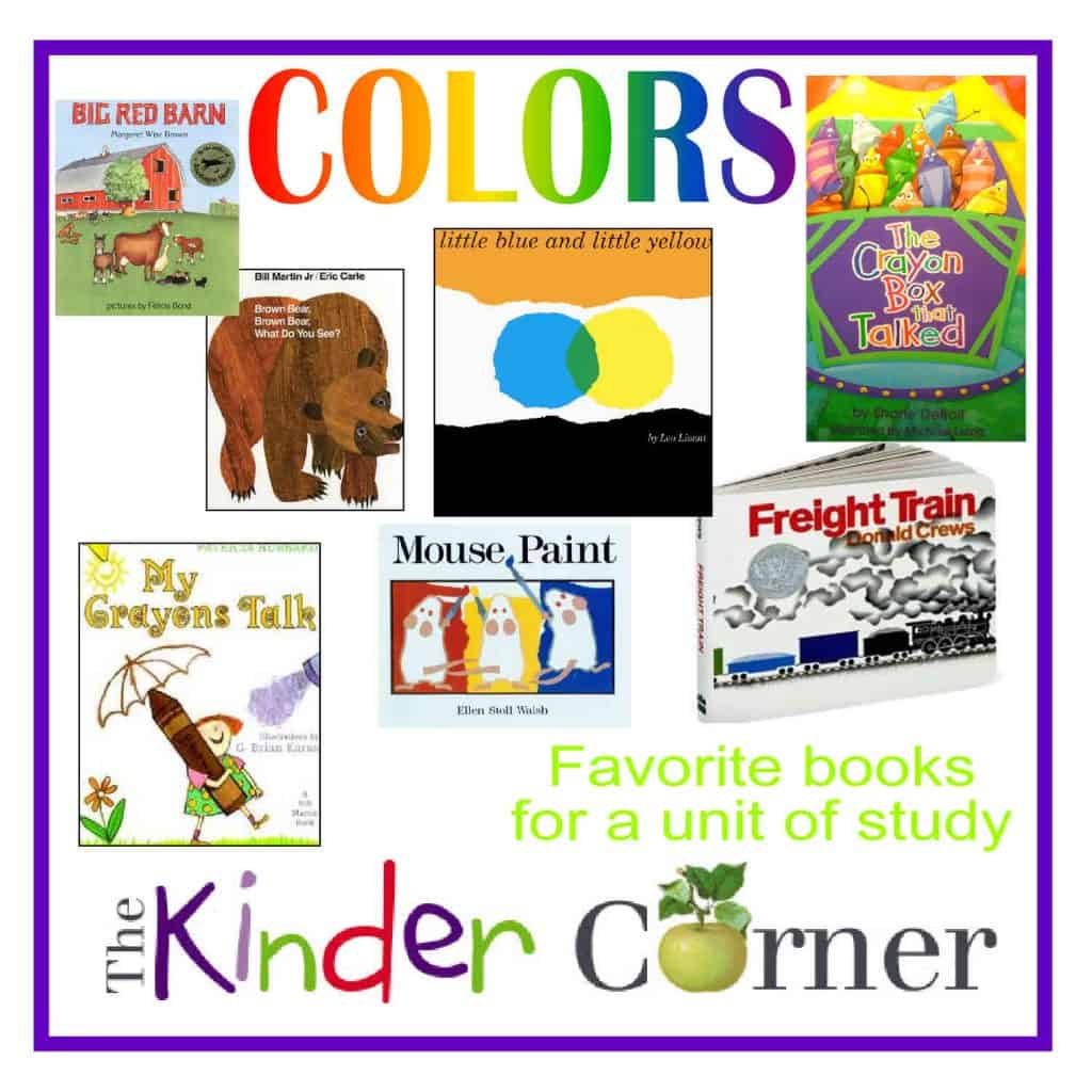 Books to accompany a colors unit of study by The Curriculum Corner