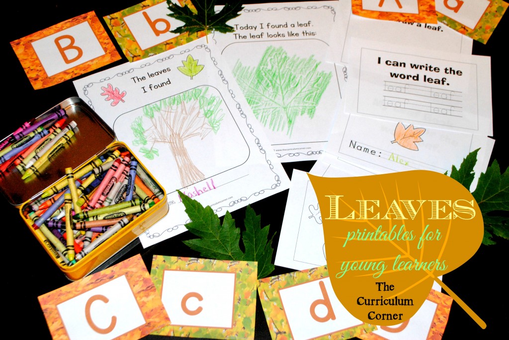 Leaves printable activities for young learners free from The Curriculum Corner