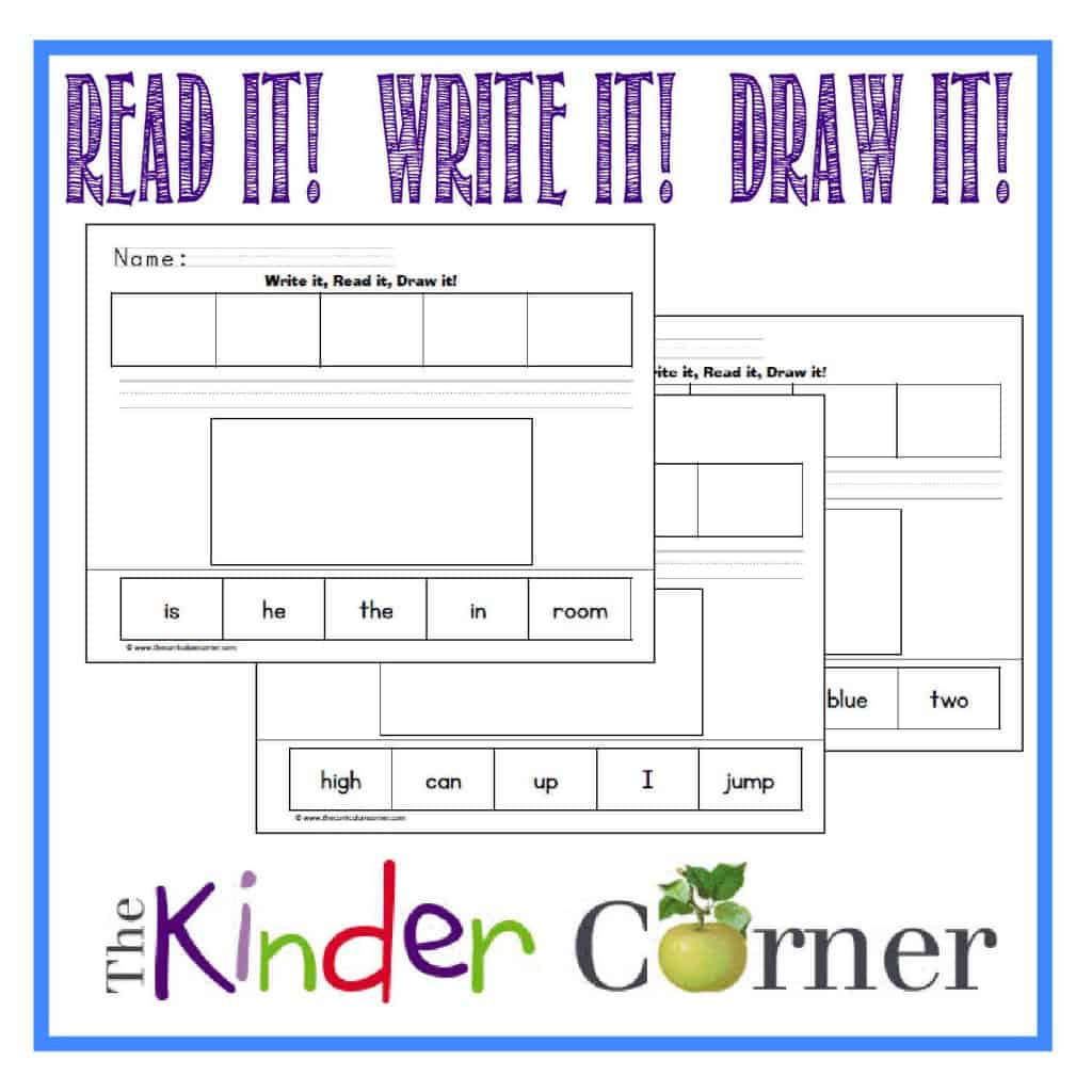 Read it, write it, draw it simple scrambled sentences by The Curriculum Corner