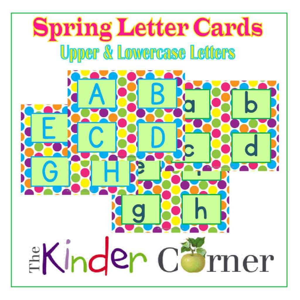 Rainbow Polka Dot Letter Cards - Alphabet Matching Cards from The Curriculum Corner FREE