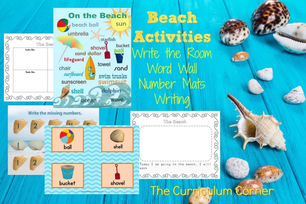 FREE Printable Beach Themed Activities for Learning from The Curriculum Corner