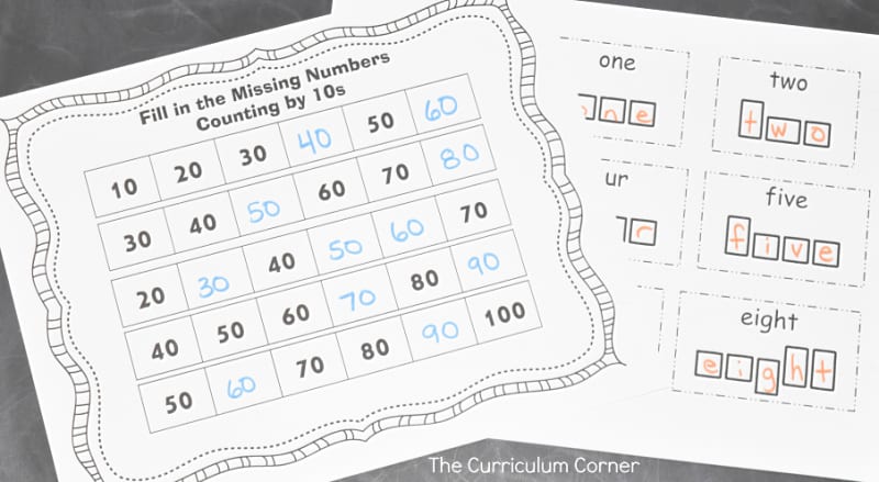 This free counting and cardinality booklet was created by The Curriculum Corner to address math standards in kindergarten.