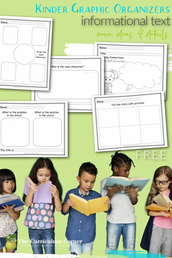 free kindergarten Informational Text Graphic Organizers