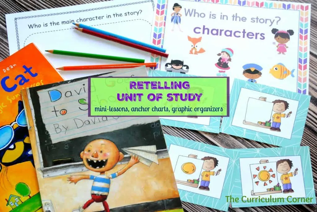 Retelling Unit of Study FREE from The Curriculum Corner for Kindergarten