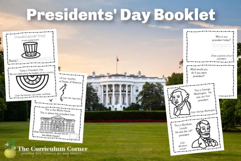 Download these free, printable Presidents' Day Booklet to share in your preschool or kindergarten classroom.