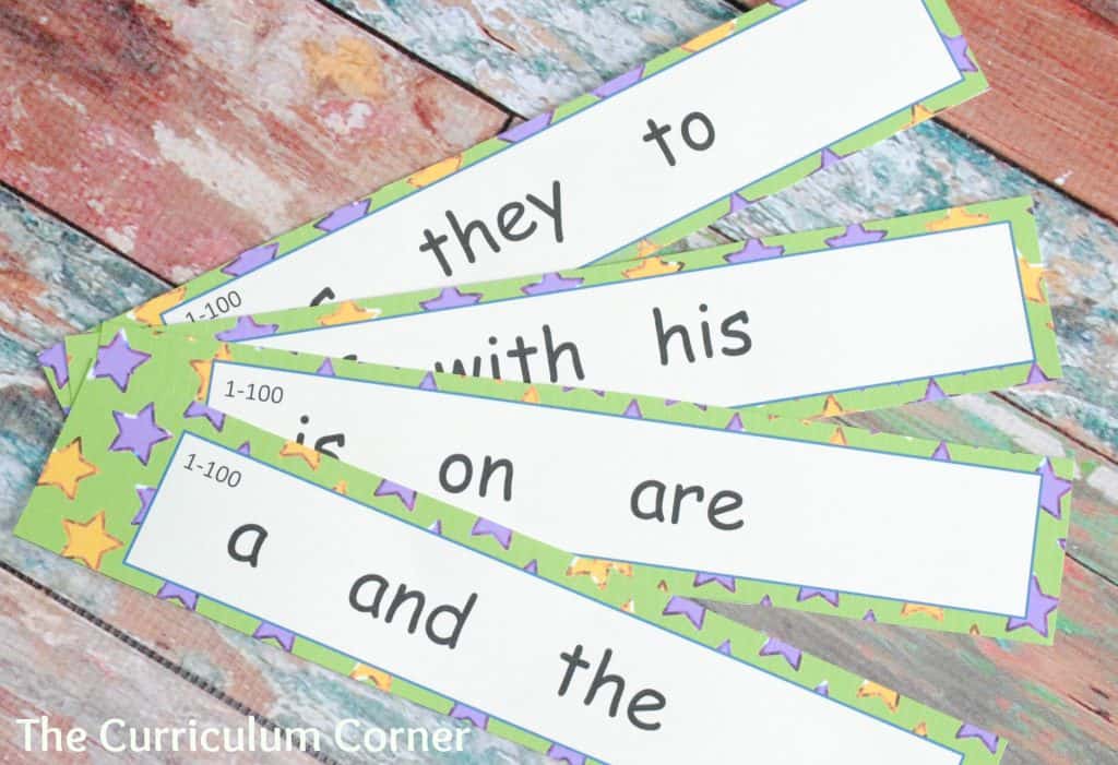 FREEBIE! Fluency collection for kindergarten - fry word fans & many other free resources! The Curriculum Corner