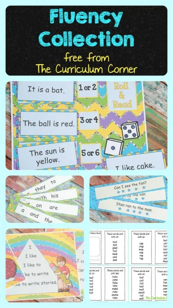 FREEBIE WOW!!! Fluency Practice Collection from The Curriculum Corner - tons of free printables!