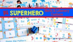 Superhero Math & Literacy Centers - The Kinder Corner