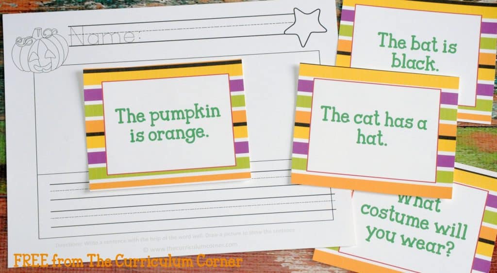 Fluency Sentences FREE COLLECTION! 20 Halloween Themed Math & Literacy Centers from The Curriculum Corner 