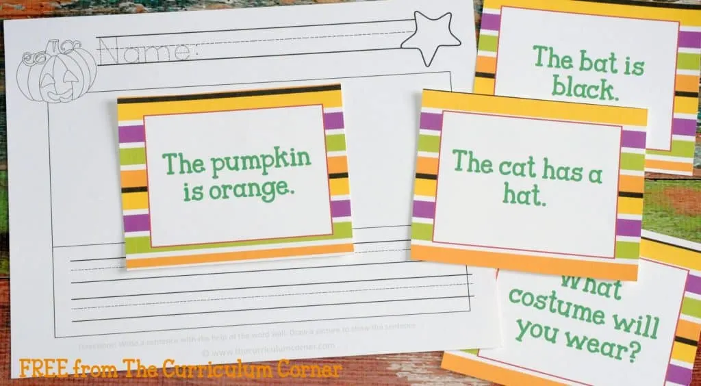 Fluency Sentences FREE COLLECTION! 20 Halloween Themed Math & Literacy Centers from The Curriculum Corner 