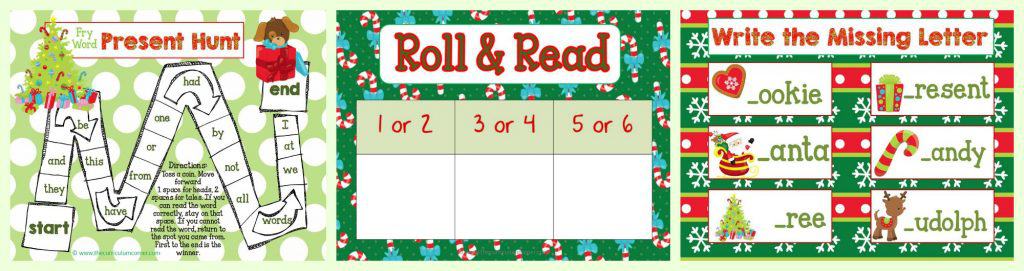 FREEBIE Christmas Centers for Math & Literacy FREE from The Curriculum Corner