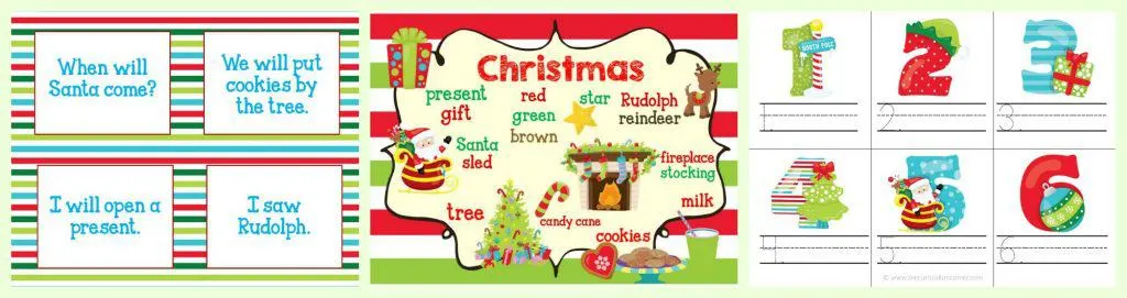 FREE Christmas Centers for Math & Literacy FREE from The Curriculum Corner FREEBIE!