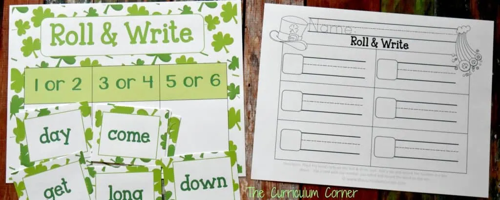 FREE St. Patrick's Day Math & Literacy Centers from The Curriculum Corner Fry Word Games