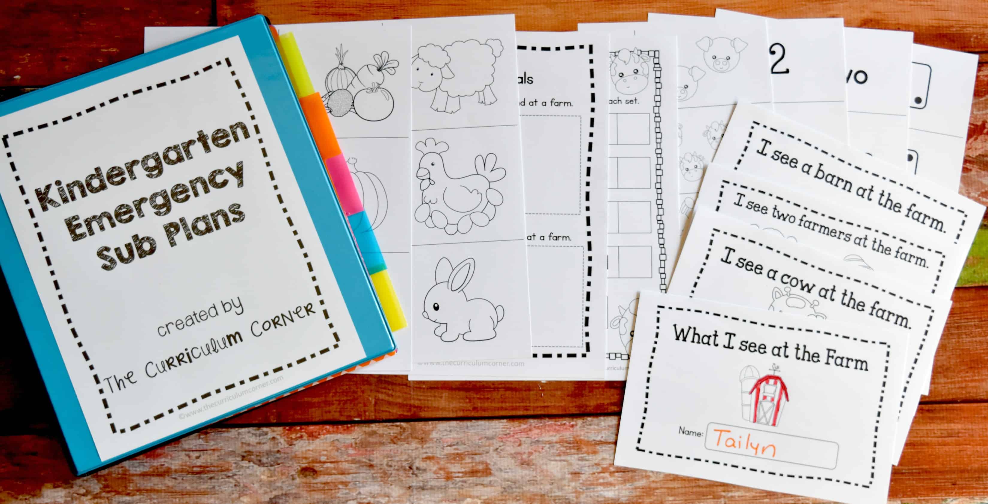 Kindergarten Sub Sheets For Reading