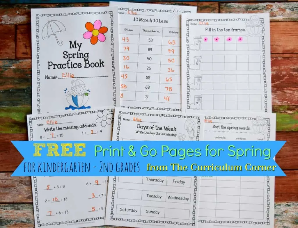 spring worksheets