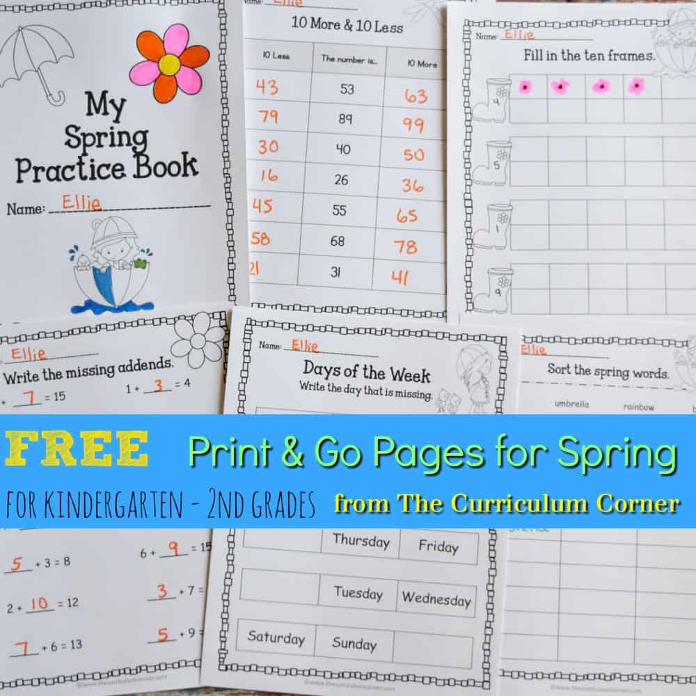Spring Practice Pages | Spring Worksheets