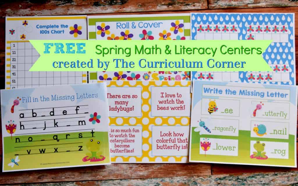 Spring Math Centers | Spring Literacy Centers