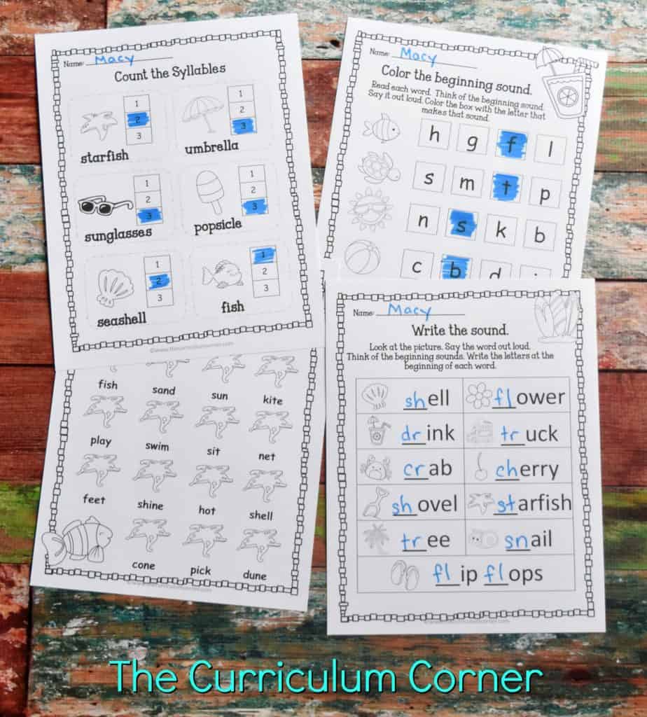 FREE Summer Print & Go Pages | Summer Worksheets from The Curriculum Corner 4