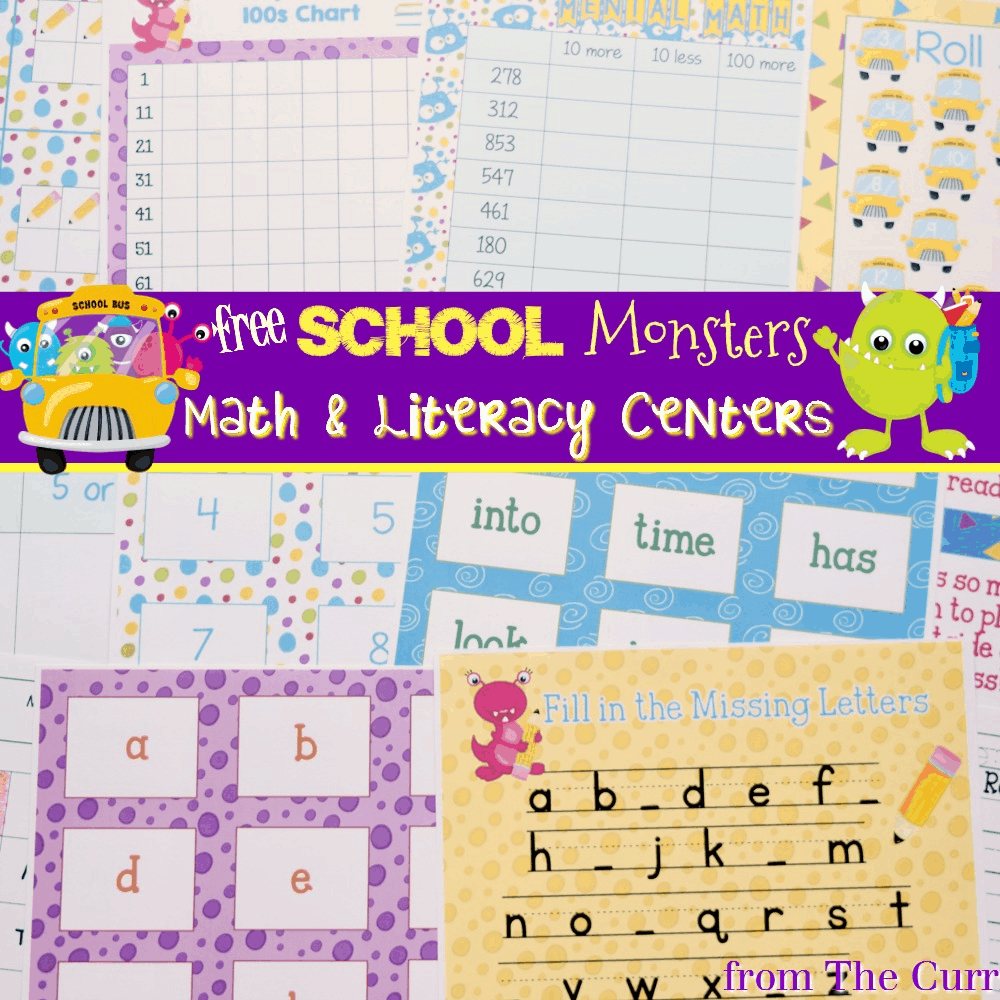back to school centers for math & literacy