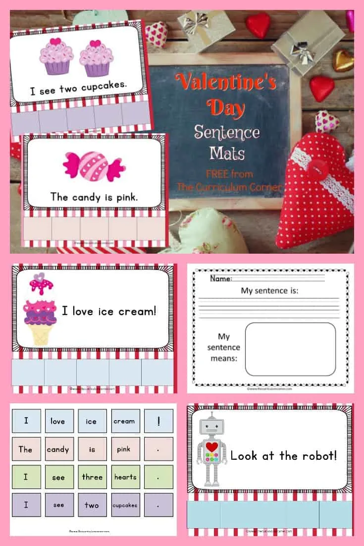 FREE Valentine's Day Scrambled Sentences from The Curriculum Corner