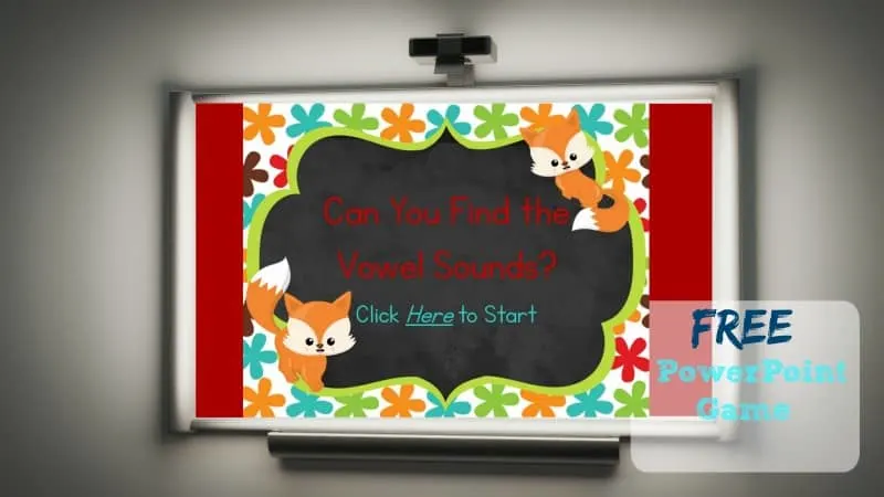This free vowel sounds game is designed to give your kindergarten students practice with identifying middle vowel sounds.