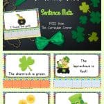 St. Patrick's Day Sentence Mats FREE from The Curriculum Corner