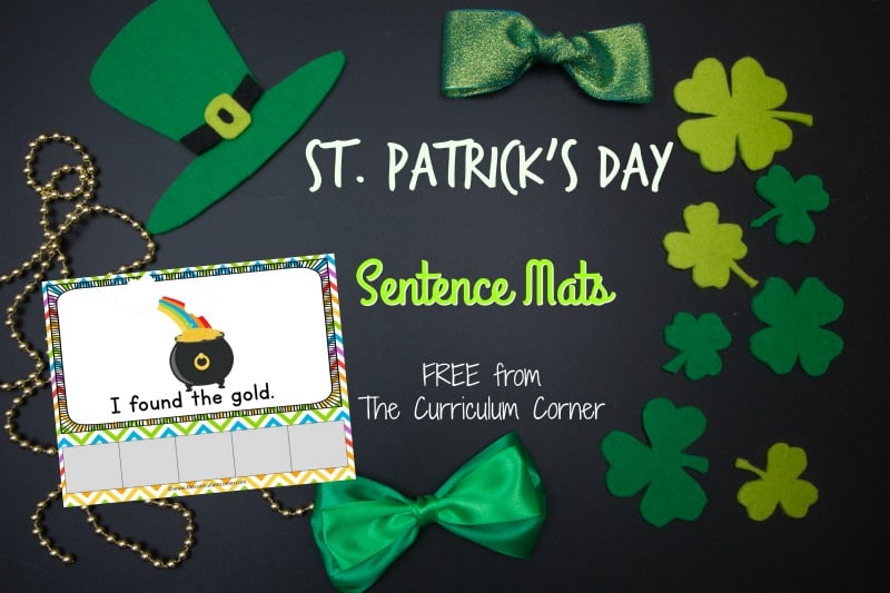 This set of St. Patrick's Day sentence mats provides free St. Patrick's Day scrambled sentences for your kindergarten classr