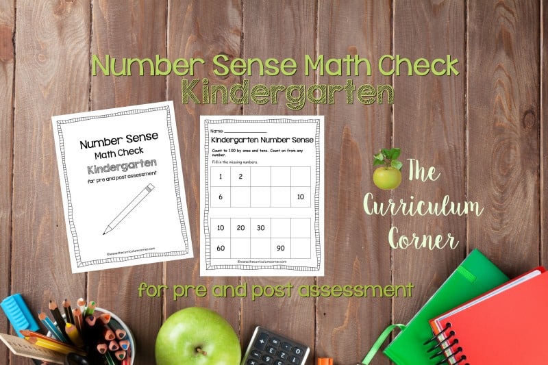 This Kindergarten Number Sense Math Check is designed to be a pre and post assessment for number sense standards in your math classroom.