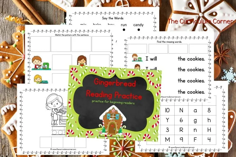 This gingerbread reading binder is designed to help you create a quick and ready to go binder for your young readers.