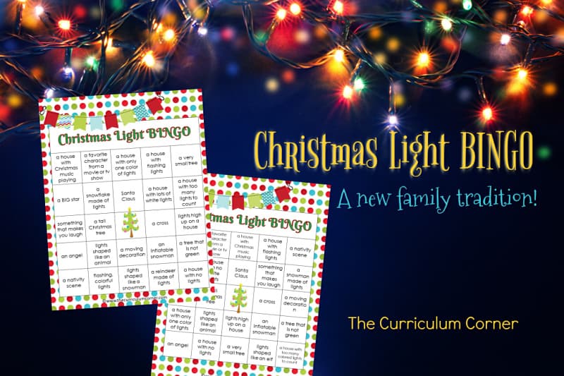 Try our free Christmas Light BINGO as your new winter family tradition! Complete this activity with your own family or send home for the families of your students to enjoy.
