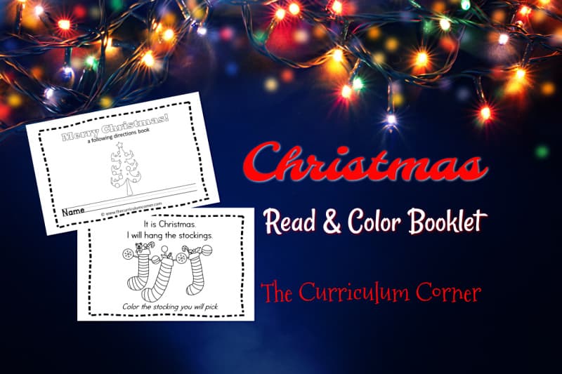 Christmas Read & Color Booklet The Kinder Corner