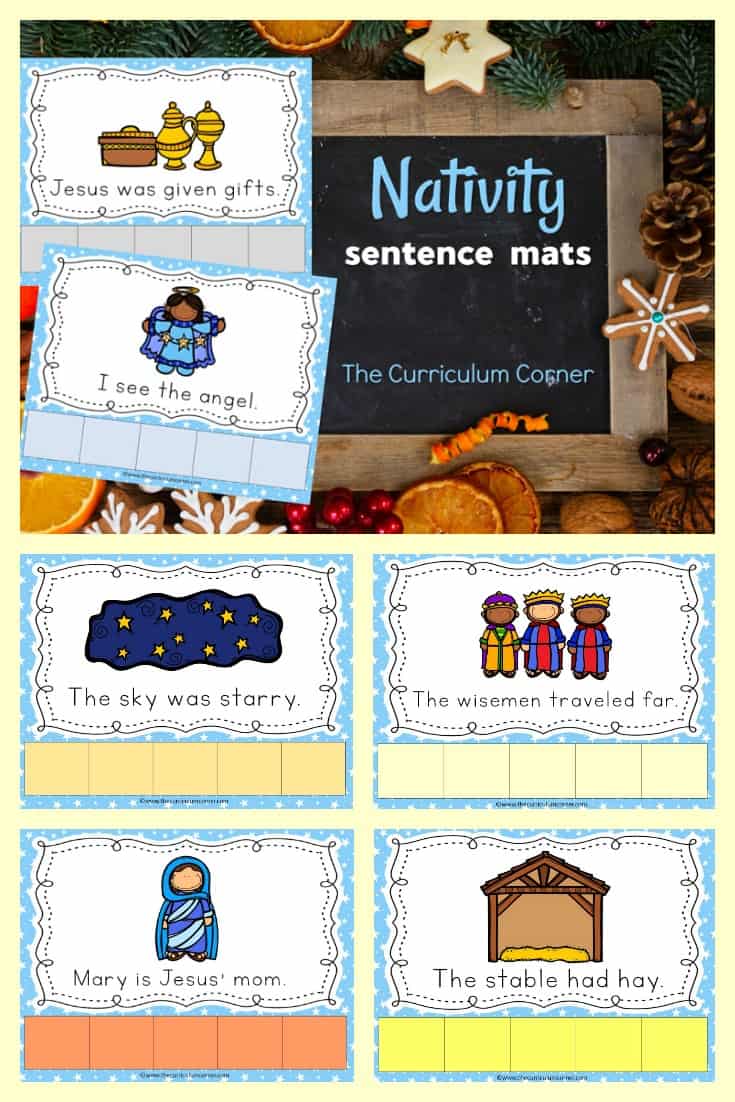 Nativity Sentence Mats The Kinder Corner