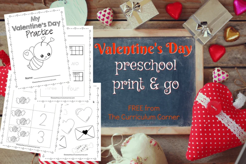 These free Valentine preschool pages are print and go pages designed to give your preschool and prekindergarten students seasonal practice.
