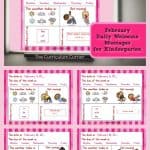 This set of free and editable Kindergarten February Daily Welcome Messages is an easy way to get your students to enter the classroom and focus on the day ahead.