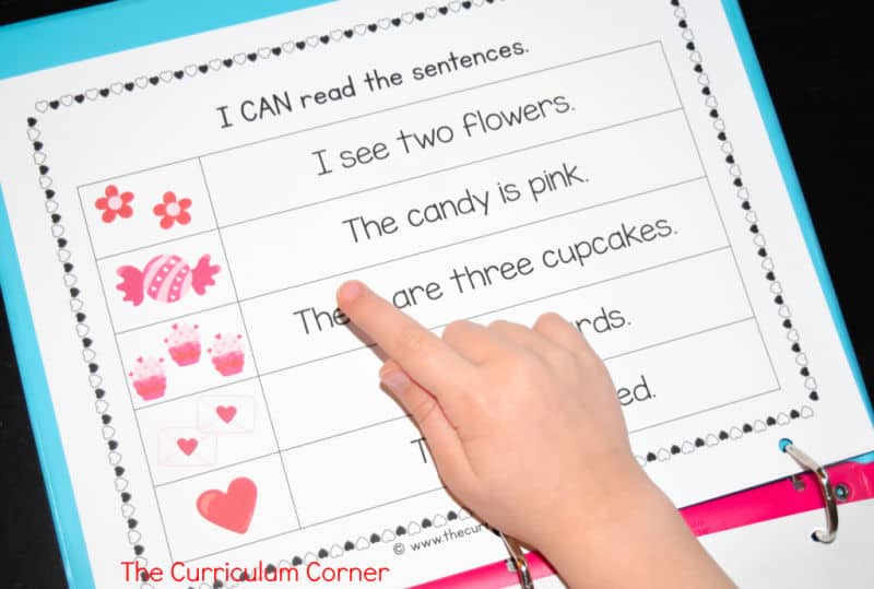 Valentine's Day Reading Intervention Binder free from The Curriculum Corner