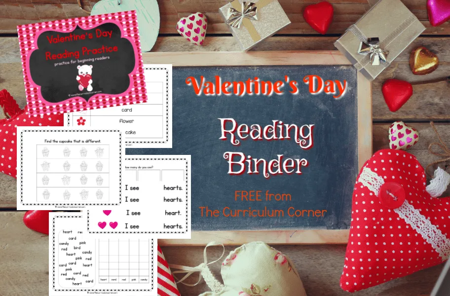This Valentine's Day reading binder is designed to help you create a quick and ready to go binder for your young readers.
