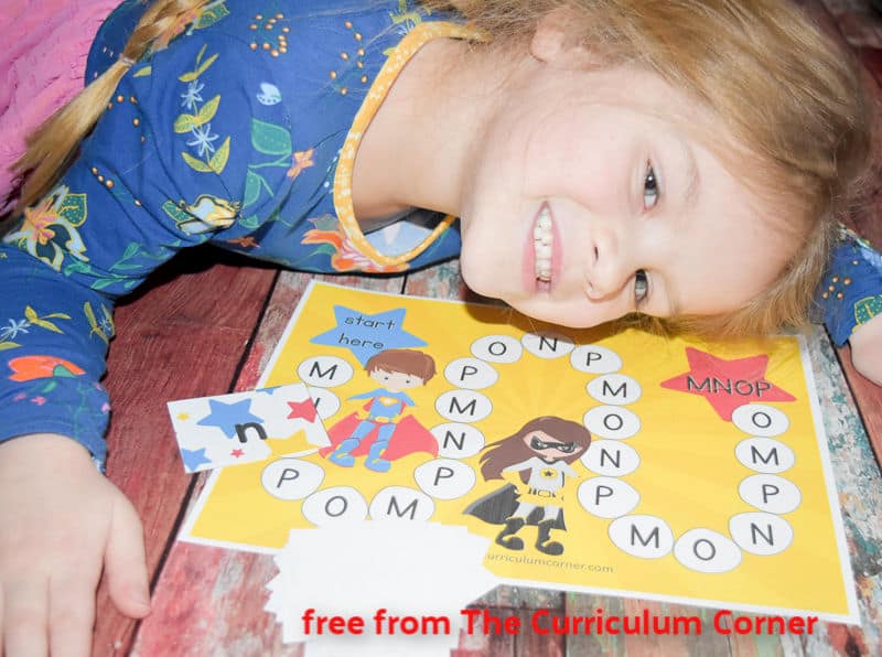 This superhero ABC game will be a fun addition to your early learning centers (another free resource for teachers from The Curriculum Corner.)