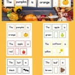 fall pocket chart sentences